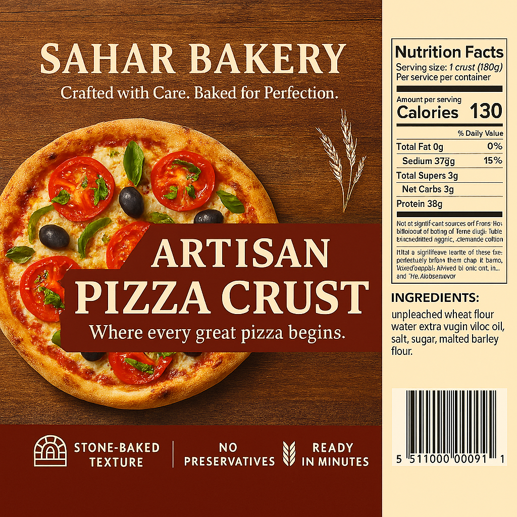 Semi Baked Pizza Crust 12 inch - 2PK